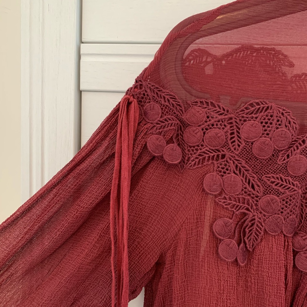 CHLOÉ Guipure Lace-trimmed Silk-mousseline Blouse - Picture 5 of 15